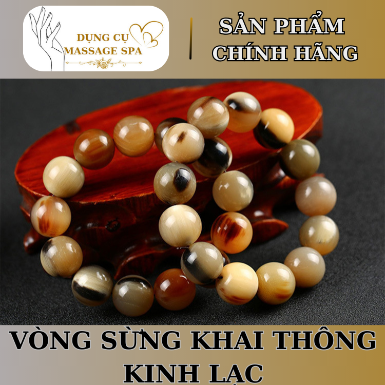Vòng sừng khai thông kinh lạc sừng trắng tặng kèm hộp gấm diện chẩn