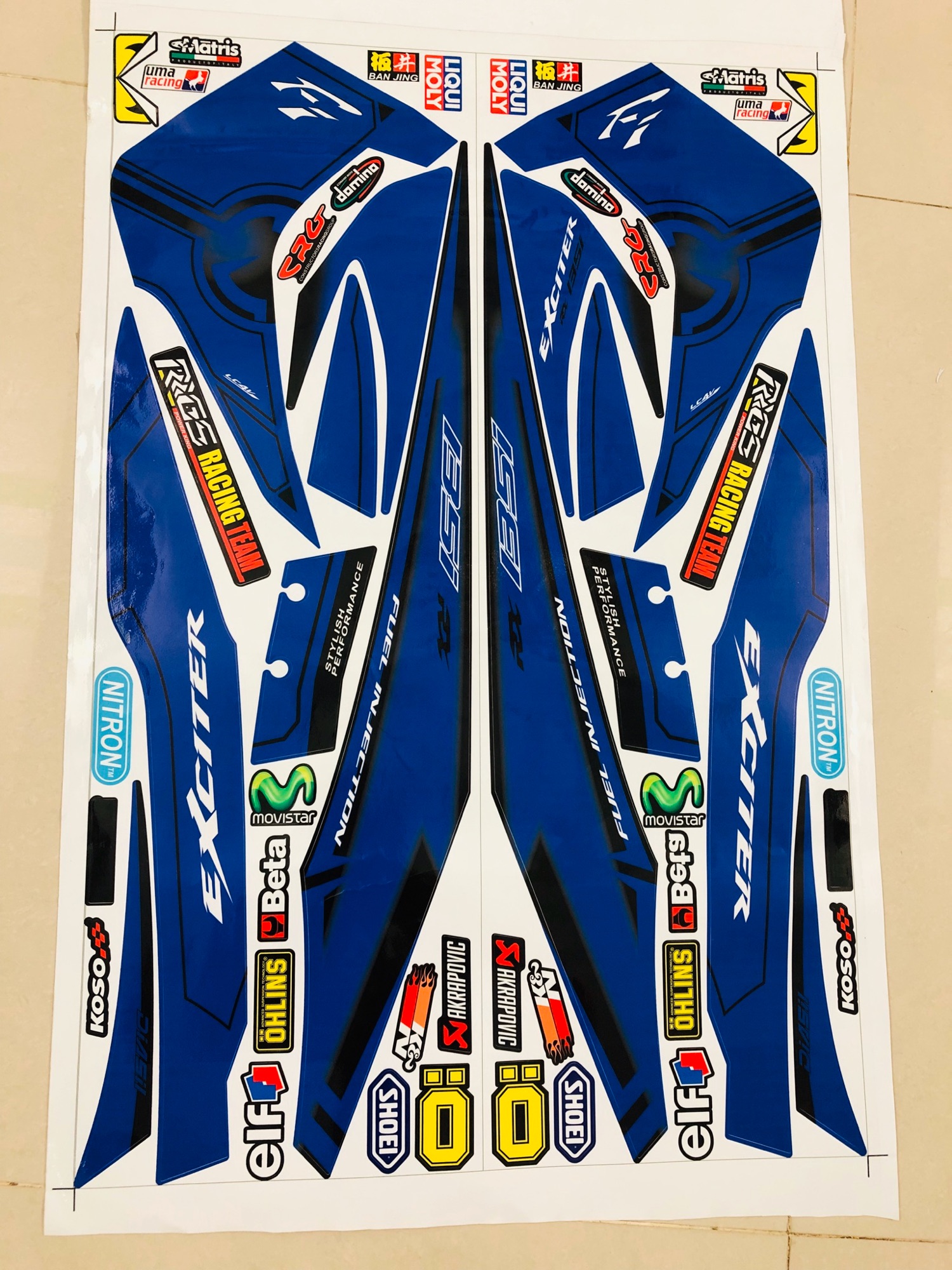 [ QUÍ KHÁCH VUI LÒNG MANG TEM RA TIỆM CHO THỢ DÁN] TEM RỜI ex 2010 Fi xanh đen