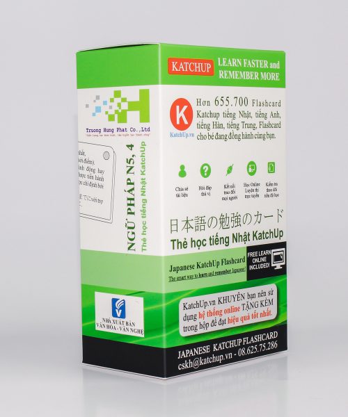 [HCM] Bộ Flashcard Tiếng Nhật Ngữ Pháp N5,4