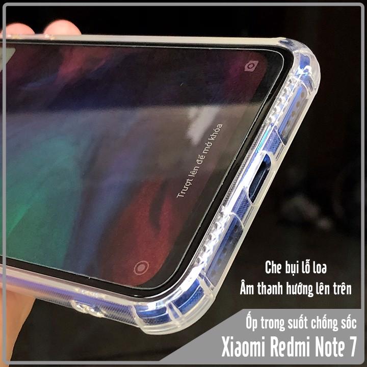 Ốp lưng cho Xiaomi Redmi Note 7, trong suốt chống sốc 6D
