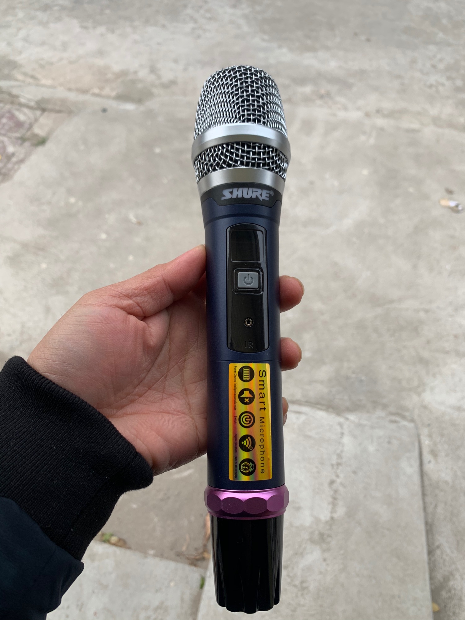 Micro Shure UGX23 Plus 4 râu - Vỉ tím - main lớn - Hát cực nhẹ