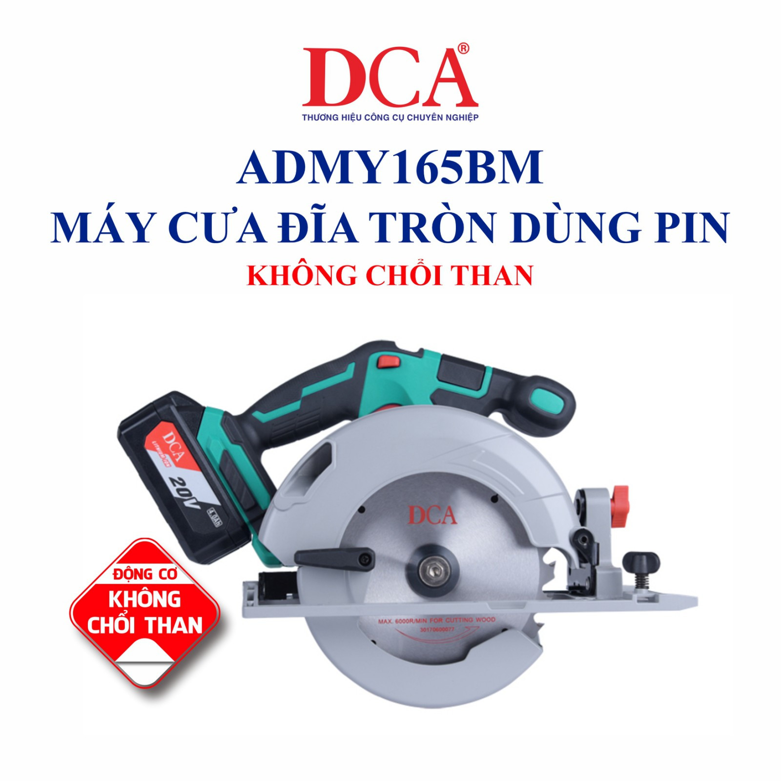 MÁY CƯA ĐĨA TRÒN DÙNG PIN KHÔNG CHỔI THAN