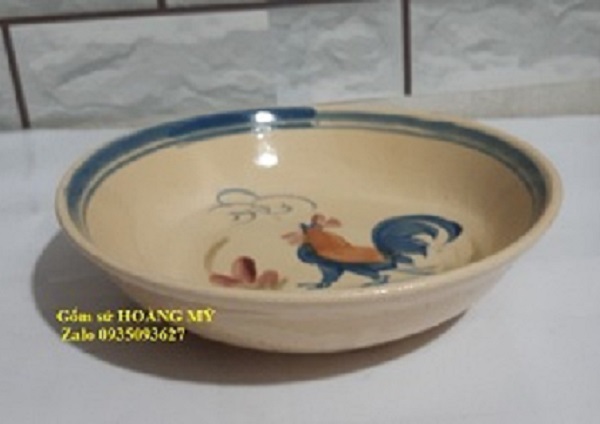 5 Đĩa con gà sâu lòng  20 cm ( sành)
