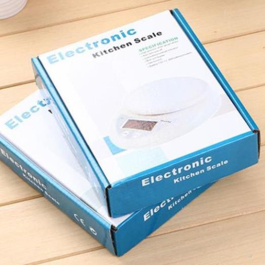 Cân Điện Tử Nhà Bếp Mini Electronic Kitchen Scale Cân Thực Phẩm 5Kg – 1G ( CÂN MỎ TRÒN)