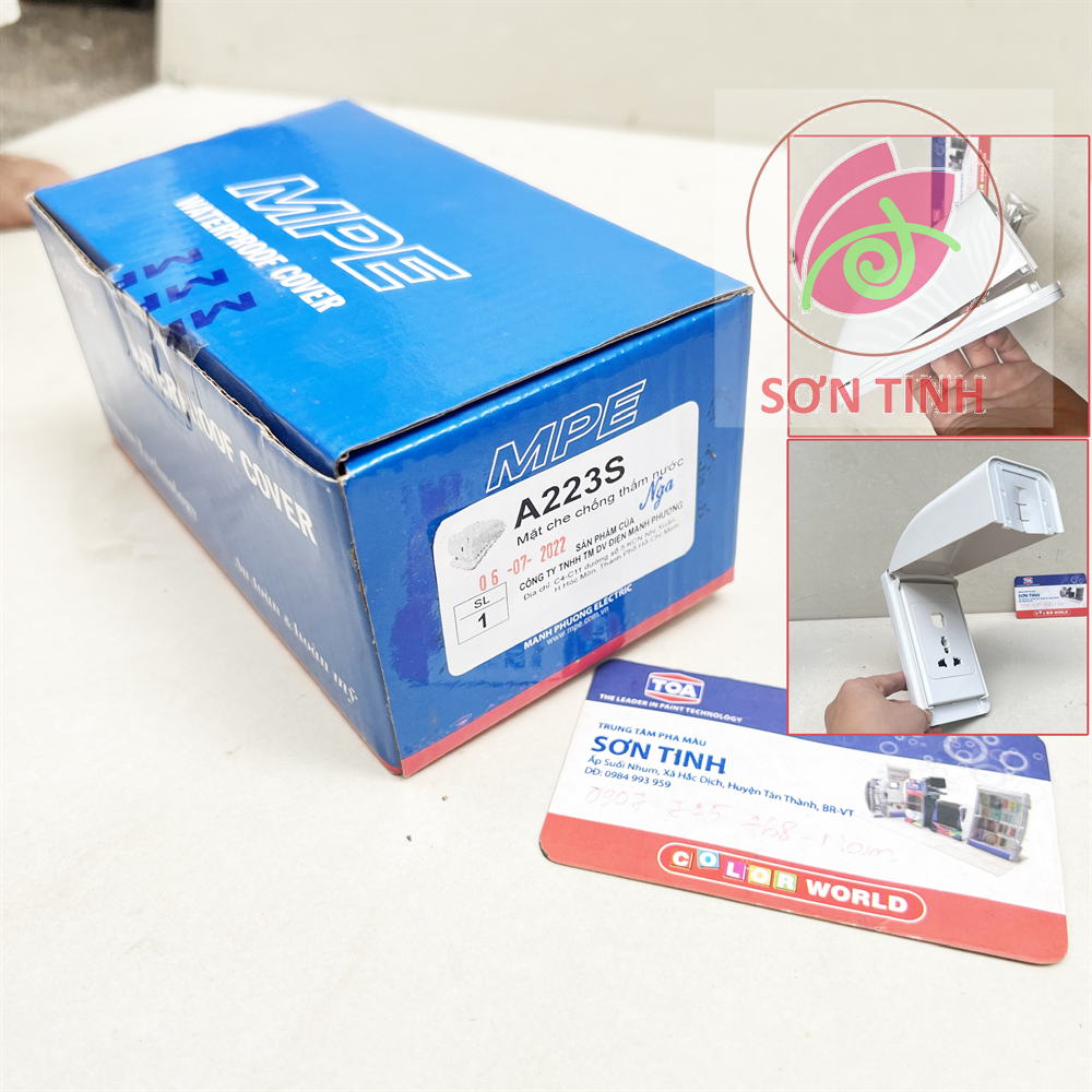 MẶT CHE CHỐNG THẤM NƯỚC MPE A223S (không gồm mặt công tắc)