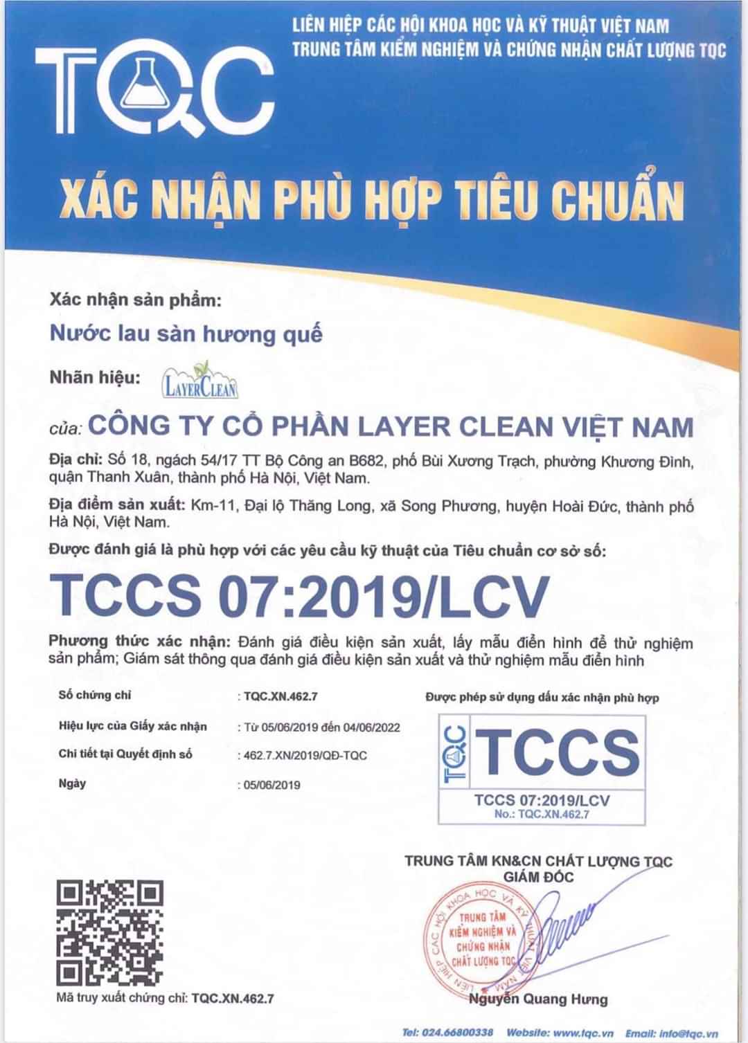 Nước lau sàn hữu cơ Layer Clean chai 300ml