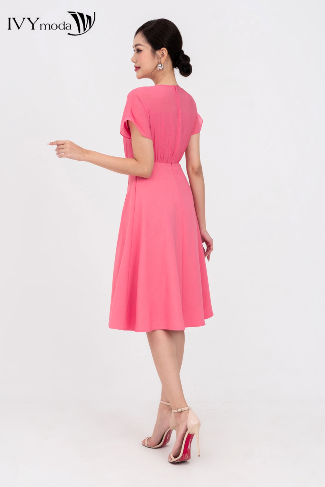 Đầm 2 lớp dáng xòe IVY moda MS 48M8285