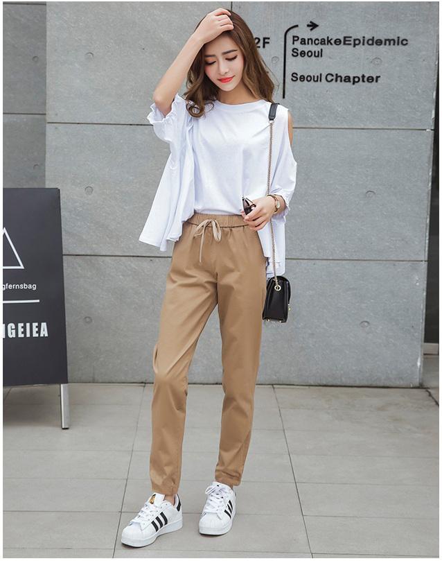 [HCM]QUẦN BAGGY KAKI NỮ ỐNG SUÔNG LƯNG THUN