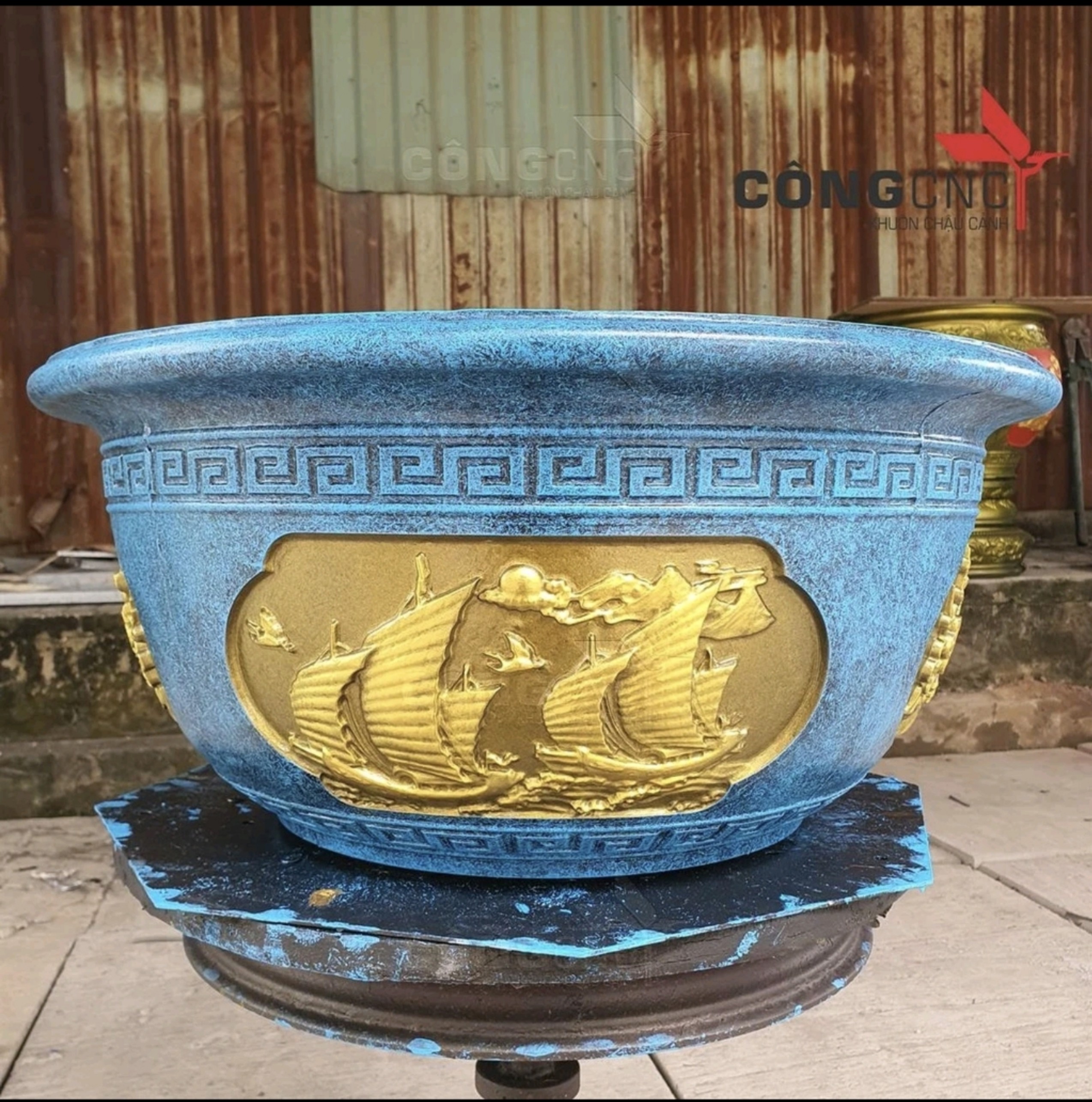 Khuôn đúc chậu cảnh tròn 60 [khuôn chậu ABS siêu bền có lòng trong]