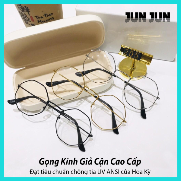 Giá bán Gọng kính giả cận thời trang cao cấp JJ205 - Mắt kính thời trang nam nữ độc đáo - Tặng kèm túi da + Khăn lau