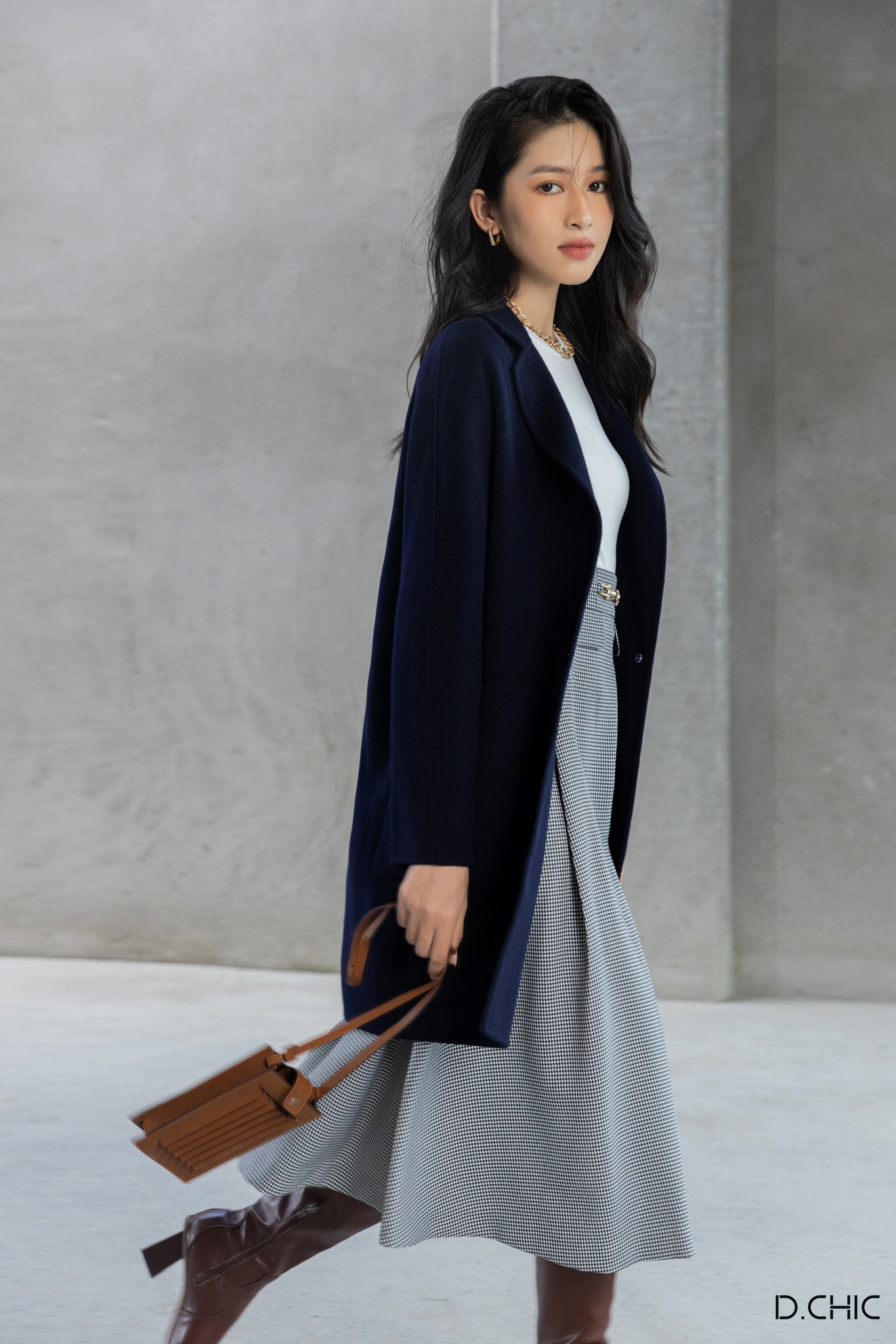 Áo khoác dạ HANDMADE 2022 2 túi ốp D.CHIC MS: 980259