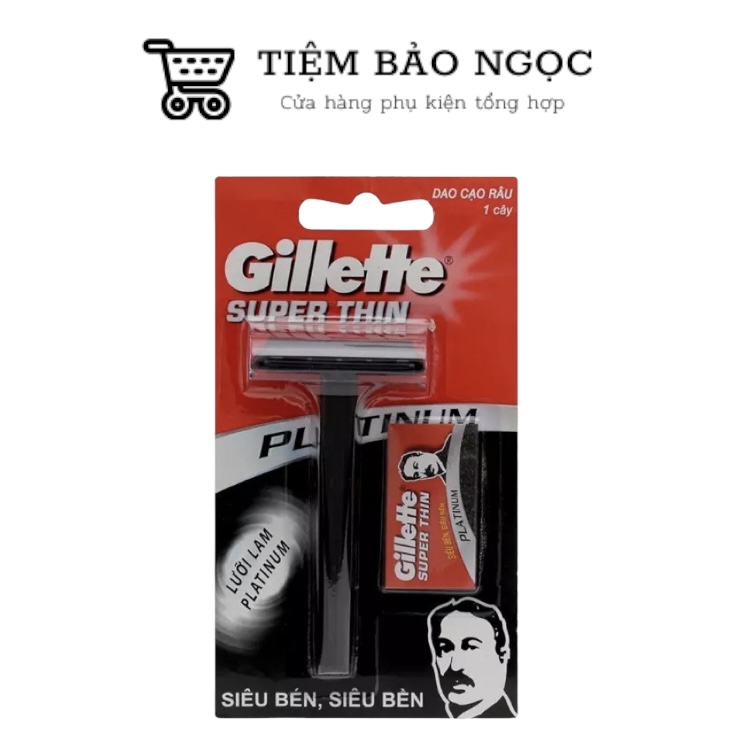 Bộ dao cạo râu Bàn cạo râu Gillette Super Thin lưỡi Platinum