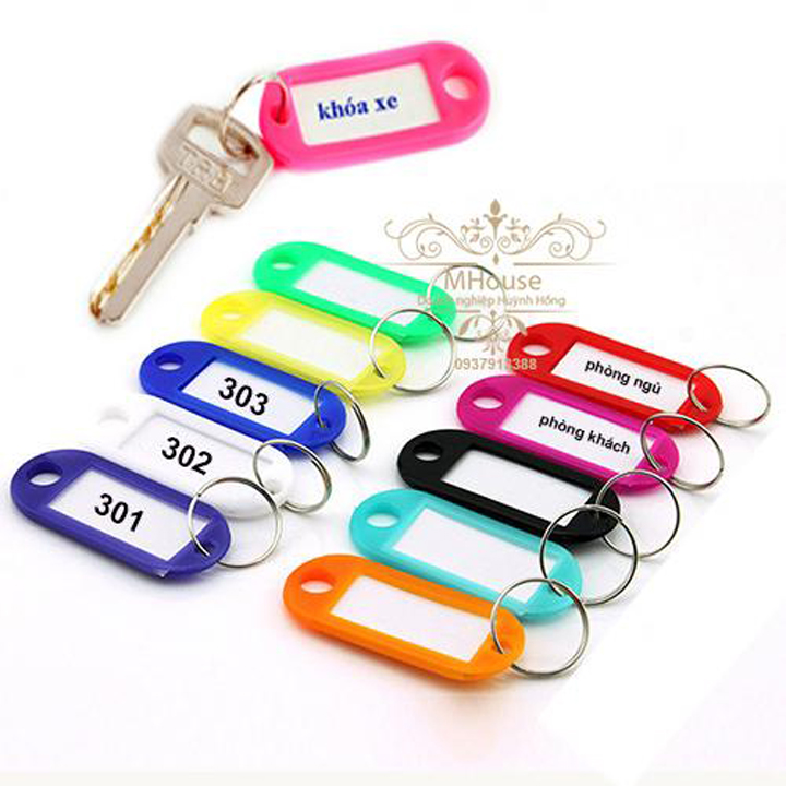 Móc chìa khóa ghi chú số điện thoại, biển số xe, tên người dùng, địa chỉ, Móc khóa Sunha ghi chú tiện dụng làm thẻ gửi xe, tủ giữ đồ siêu thị - CHOTOT24H TOPHA9779
