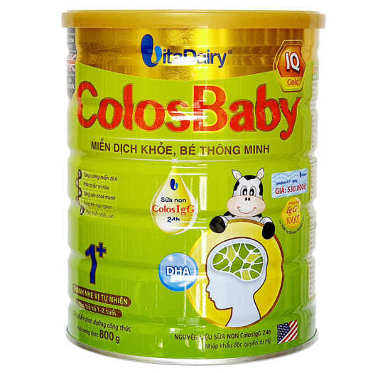 Sữa Bột Colosbaby IQ Gold 1+ 800g lon