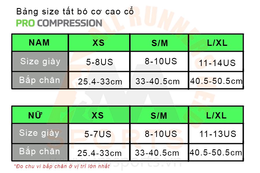 TẤT BÓ CƠ CAO CỔ CHẠY BỘ PRO COMPRESSION
