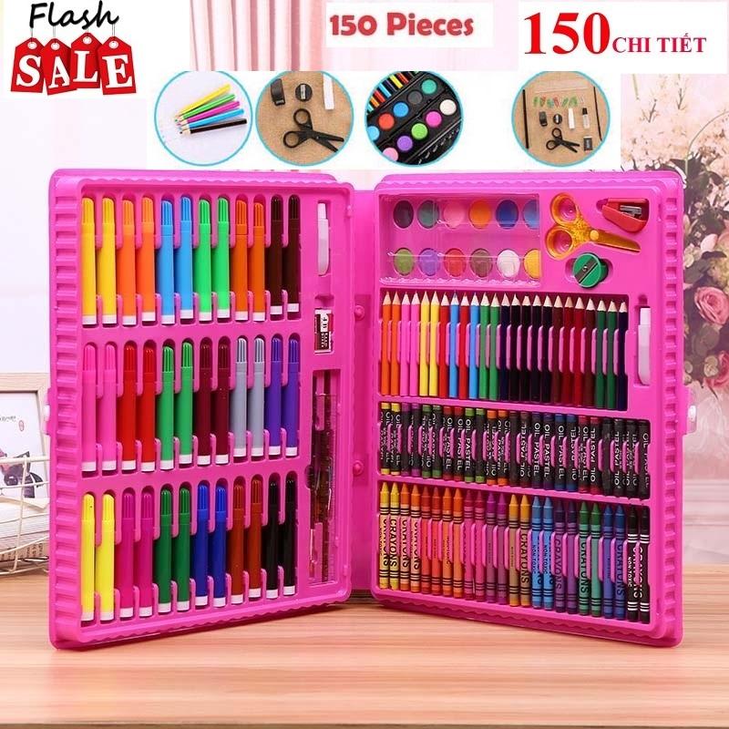 ( QUÀ TẶNG CHO BÉ 1,6 )Bút màu 150 chi tiết đặc sắc màu cho bé gái thỏa sức sáng tạo ( màu hồng)