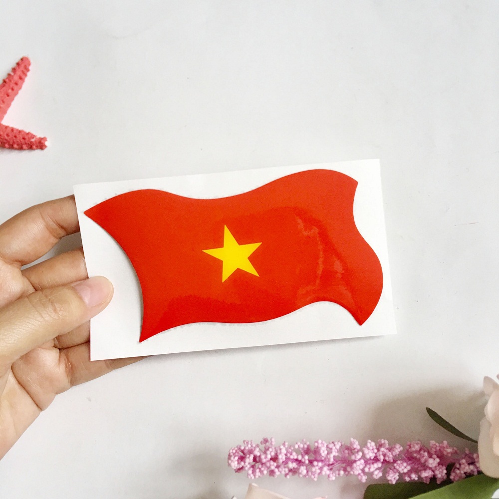 [RẺ VÔ ĐỊCH] Tem dán cờ Việt Nam, tem hình đôi mắt dán cho xe máy, ô tô, bản to hàng loại 1, chất liệu nhựa dẻo chống nước, dán được nhiều bề mặt