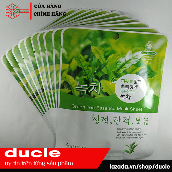 [HCM]Mặt Nạ Trà Xanh NATUREBY Hàn Quốc 23ml/1 miếng