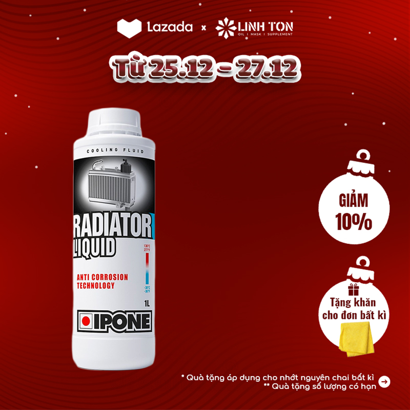 [HCM]Nước làm mát cao cấp IPONE RADIATOR LIQUID nhập khẩu Pháp (Dung dịch làm mát)