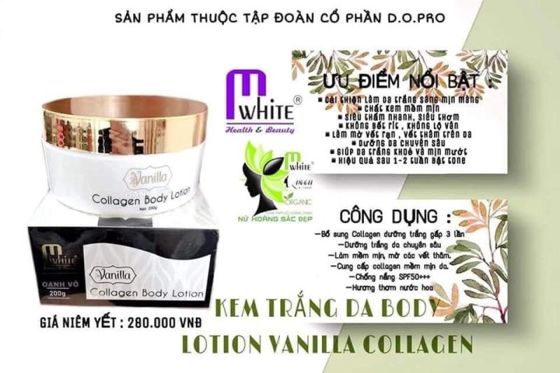 BODY TRUYỀN TRẮNG COLLAGEN M’WHITE