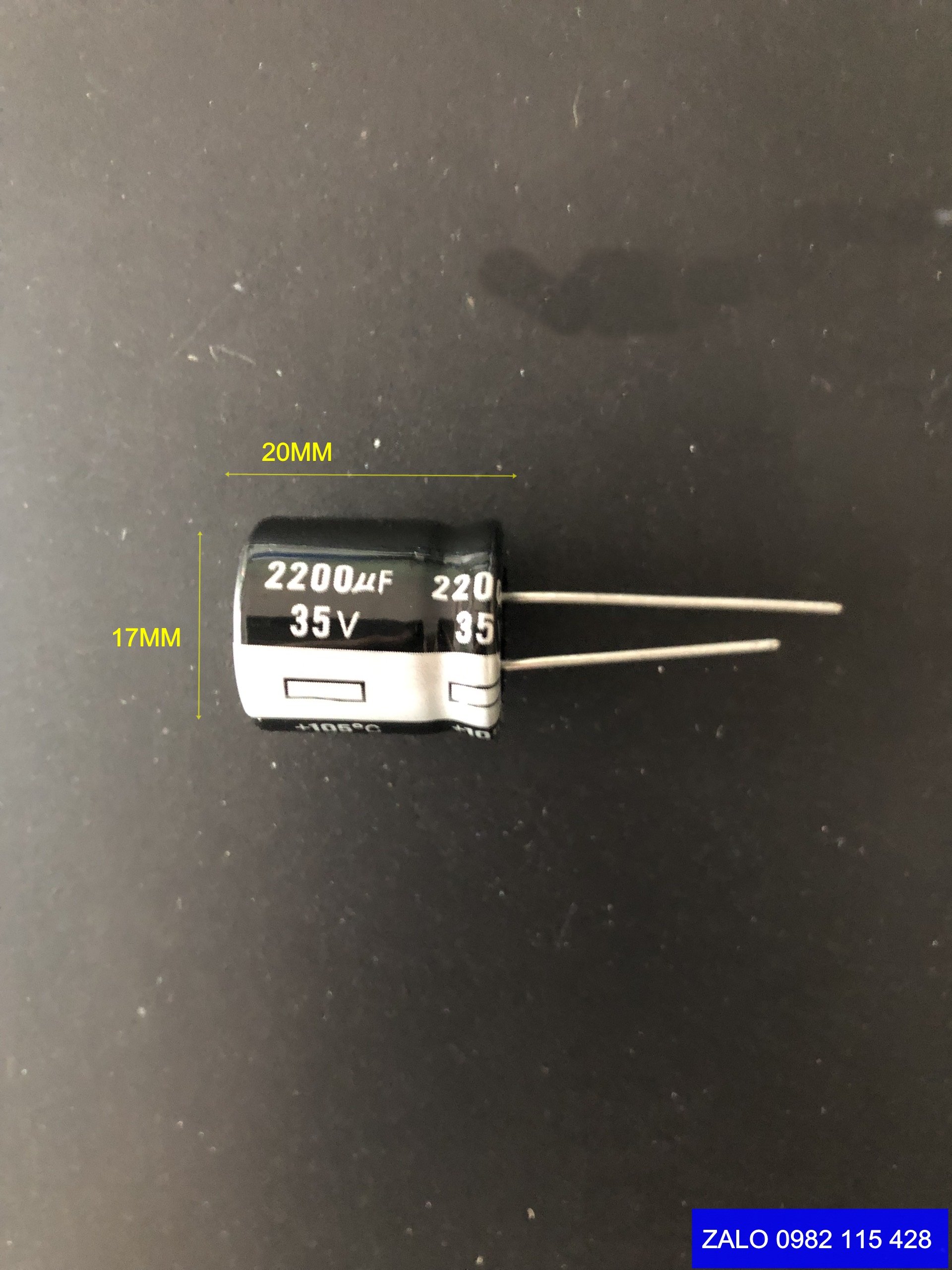 TỤ ĐIỆN PHÂN CỰC 35V 2200UF, TỤ HÓA 2200UF35V