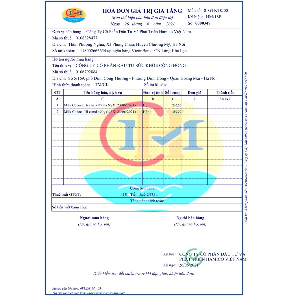 Codoca Hi Canxi 400g