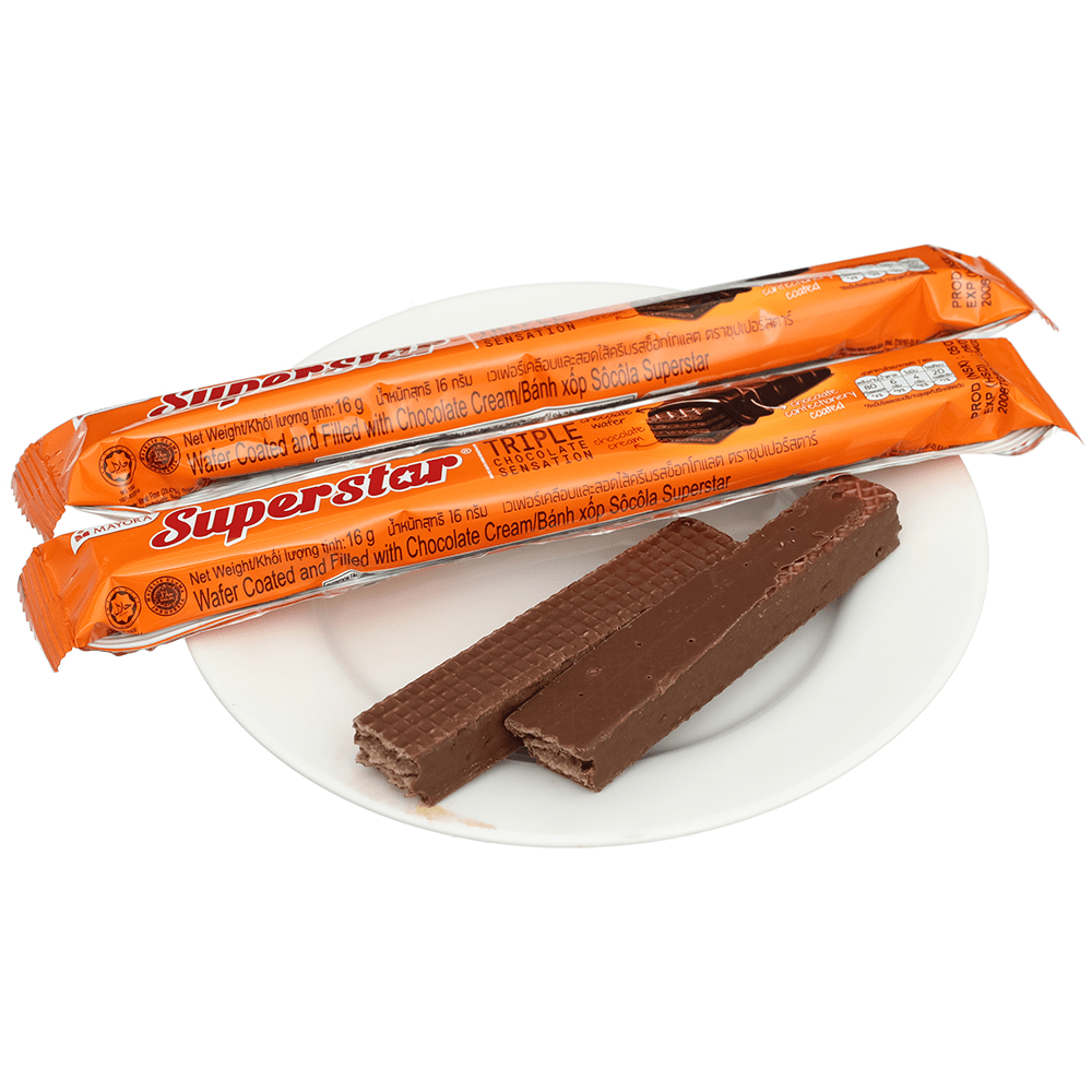BÁNH XỐP SUPERSTAR TRIPLE CHOCO 96G