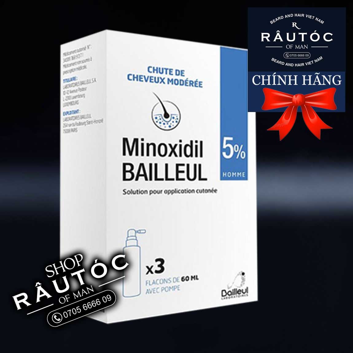 Xịt mọc tóc minoxidil bailleul 5%