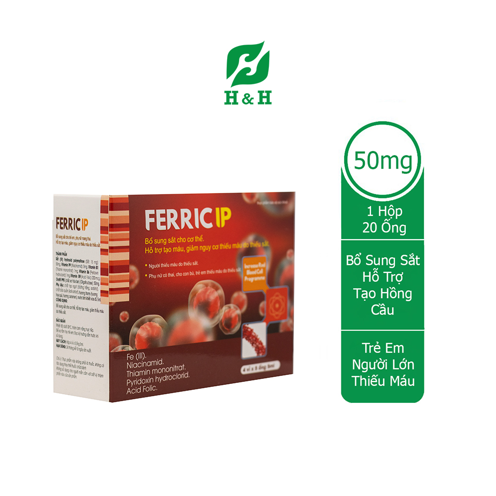 Ferric ip 50mg – thực phẩm chức năng bổ sung sắt cho cơ thể hỗ trợ tạo máu giảm thiếu máu do thiếu sắt
