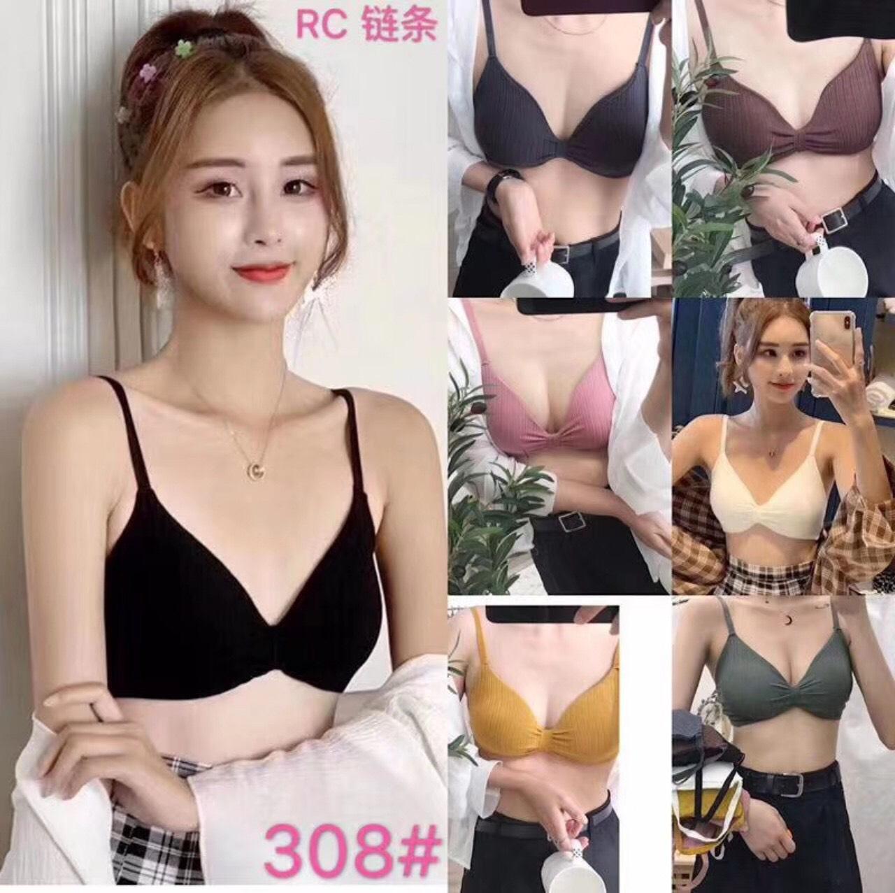 Áo lót Bra gân tăm thắt nơ mã 308