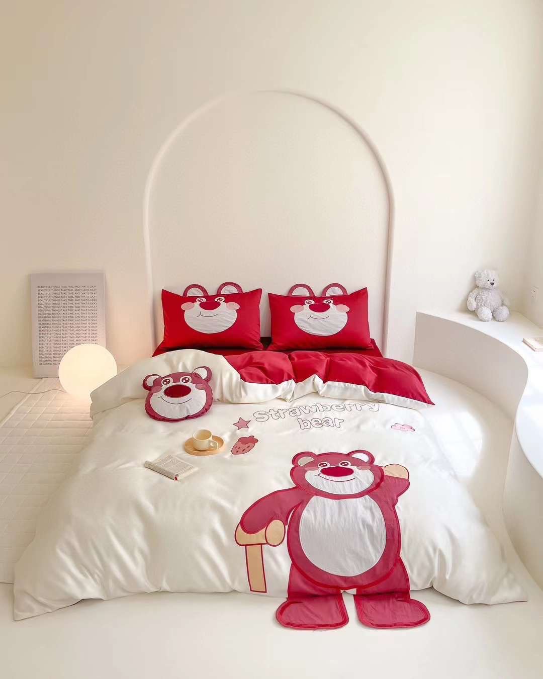 Set 5 Món Vỏ Chăn Ga Gối Phi Lụa Mickey Mouse Hàng Nhập Khẩu