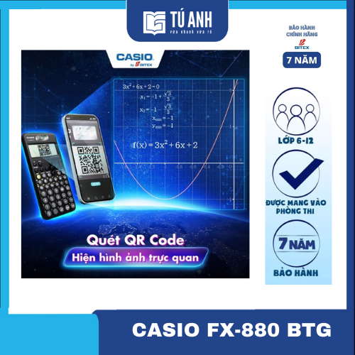 Máy Tính Khoa Học Casio FX-880BTG [ Sản phẩm chính hãng ]