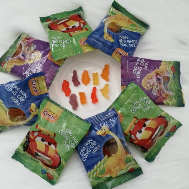 Kẹo dẻo Ích Nhi - Combo 10 bì