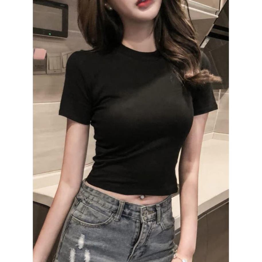 Áo CROPTOP Cộc Tay From Ôm Thời Trang