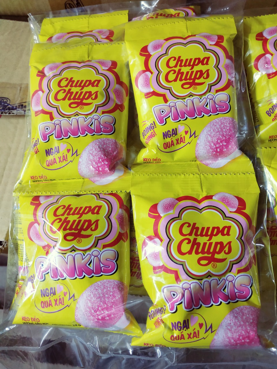 Kẹo dẻo Chupa Chups dẻo Pinkis gói 16 túi