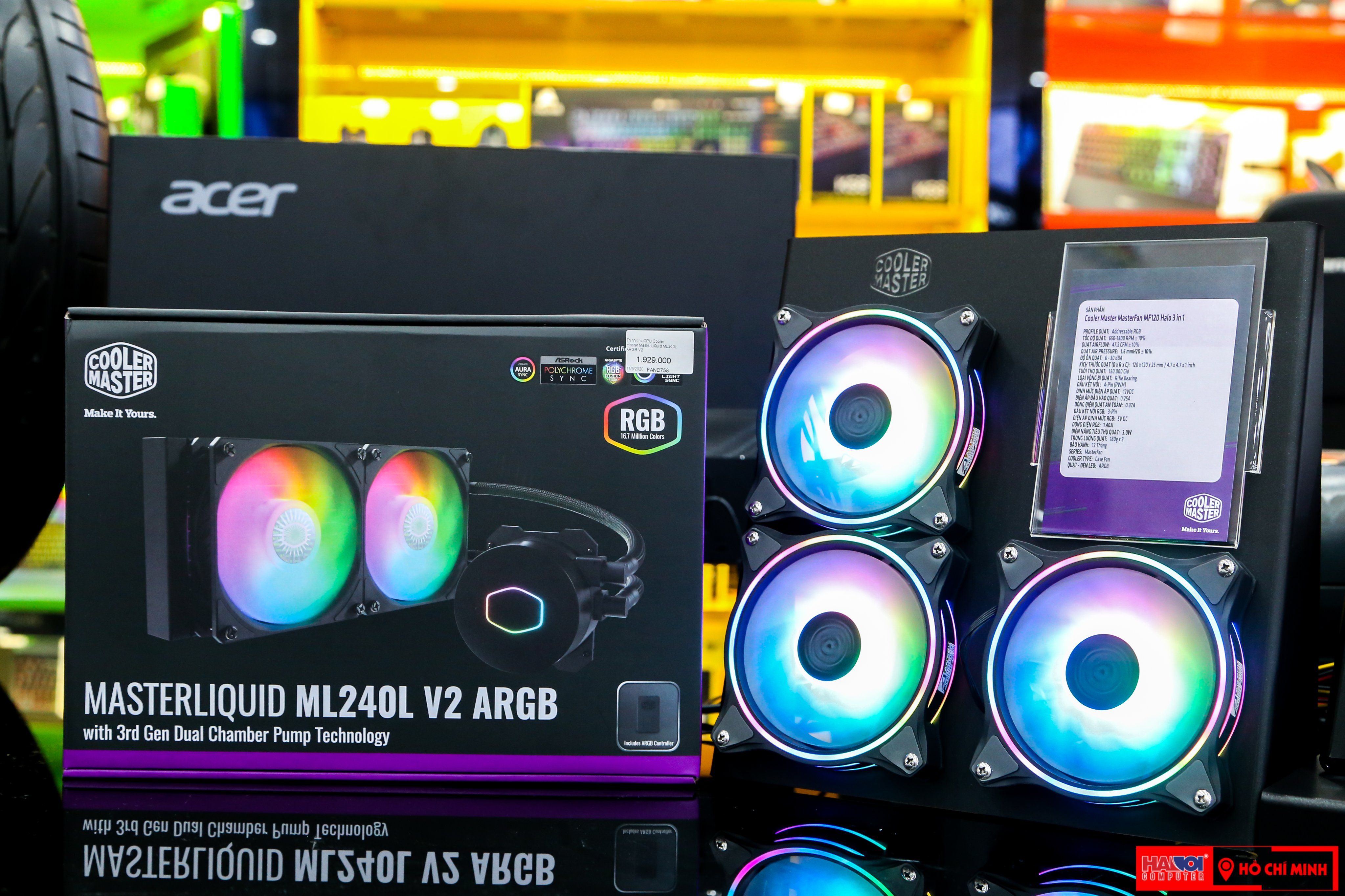Tản nhiệt nước CPU Cooler Master MasterLiQuid ML240L ARGB V2