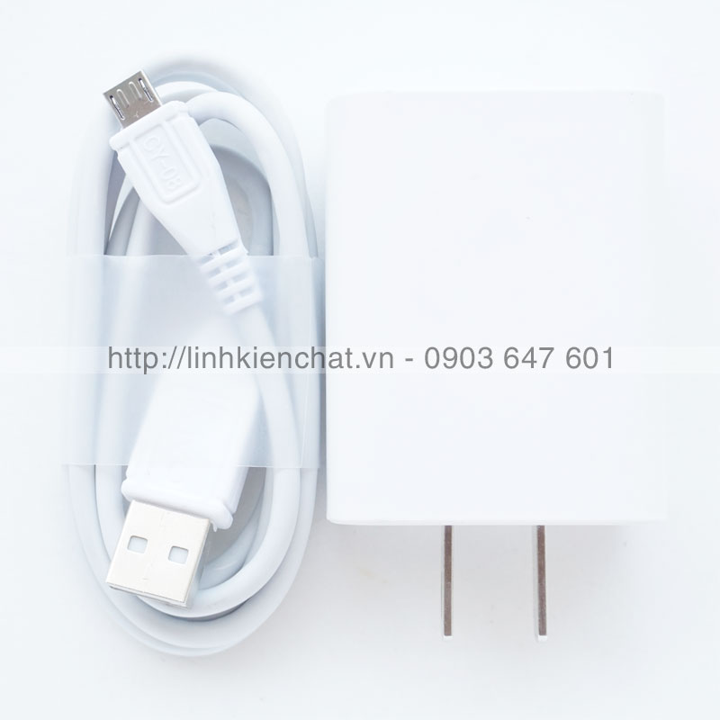 Bộ sạc cáp vivo v7 1718 5v-2a cáp microusb - hàng nhập khẩu