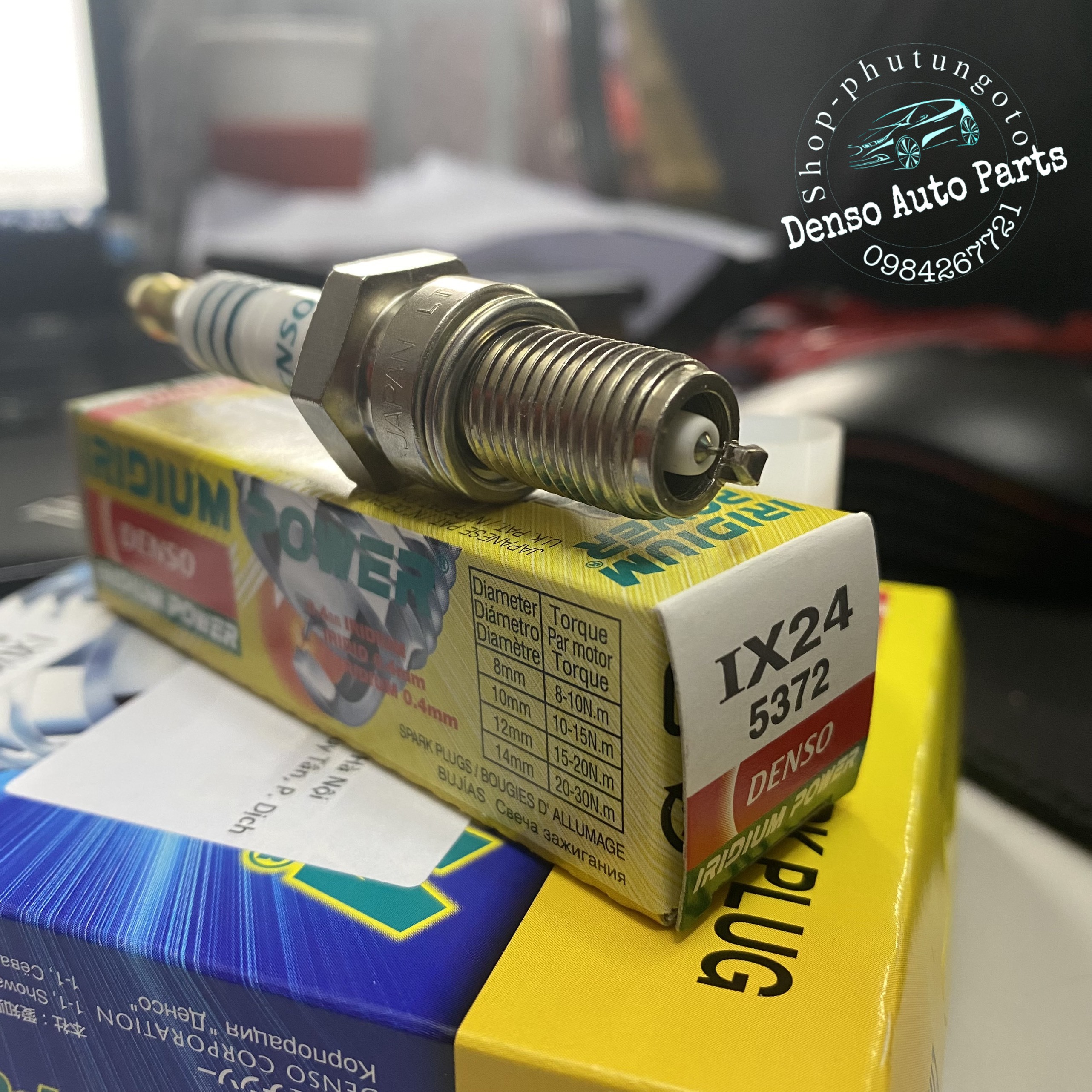 Bugi denso iridium power ix24 cho xe suzuki gn 125, sym husky và sym wolf