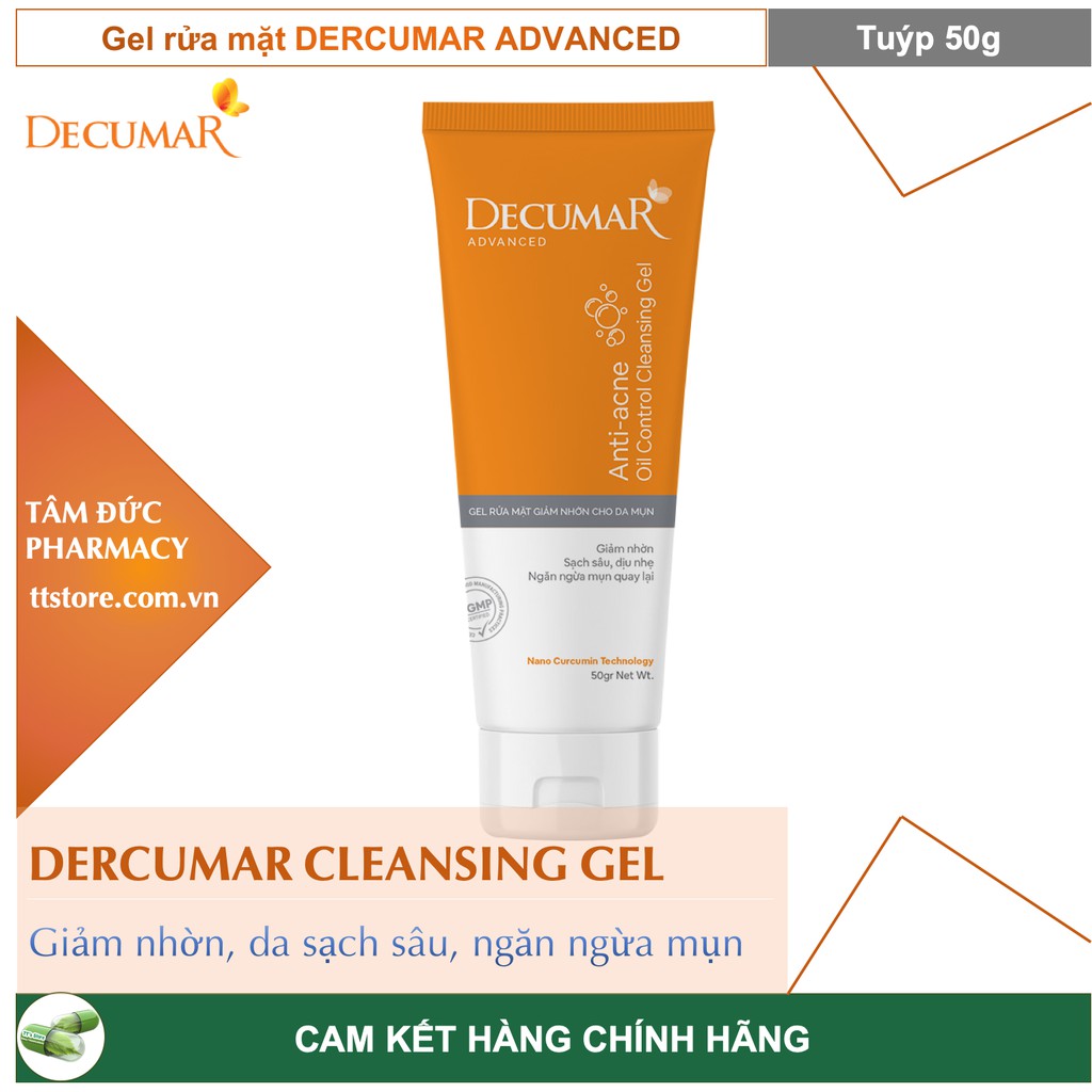 [HCM]DECUMAR CLEANSING GEL [Tuýp 50g / 100g] - Gel rửa mặt Decumar Advanced Cleanser sạch nhờn ngừa mụn
