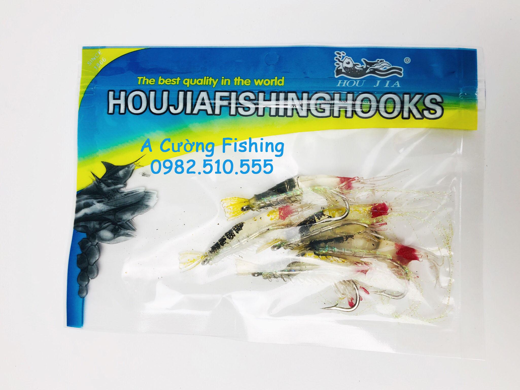 Combo Mồi Tôm Giả - Dạ Quang Phát Sáng (5 Con)