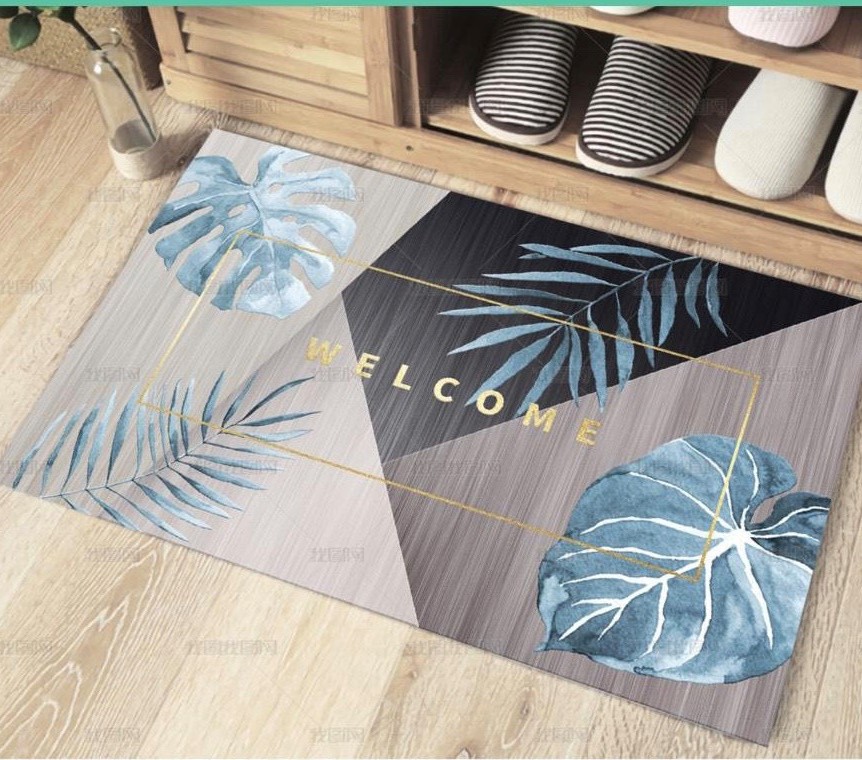 Thảm lau chân 3D 40x60cm,mẫu hạc hồng