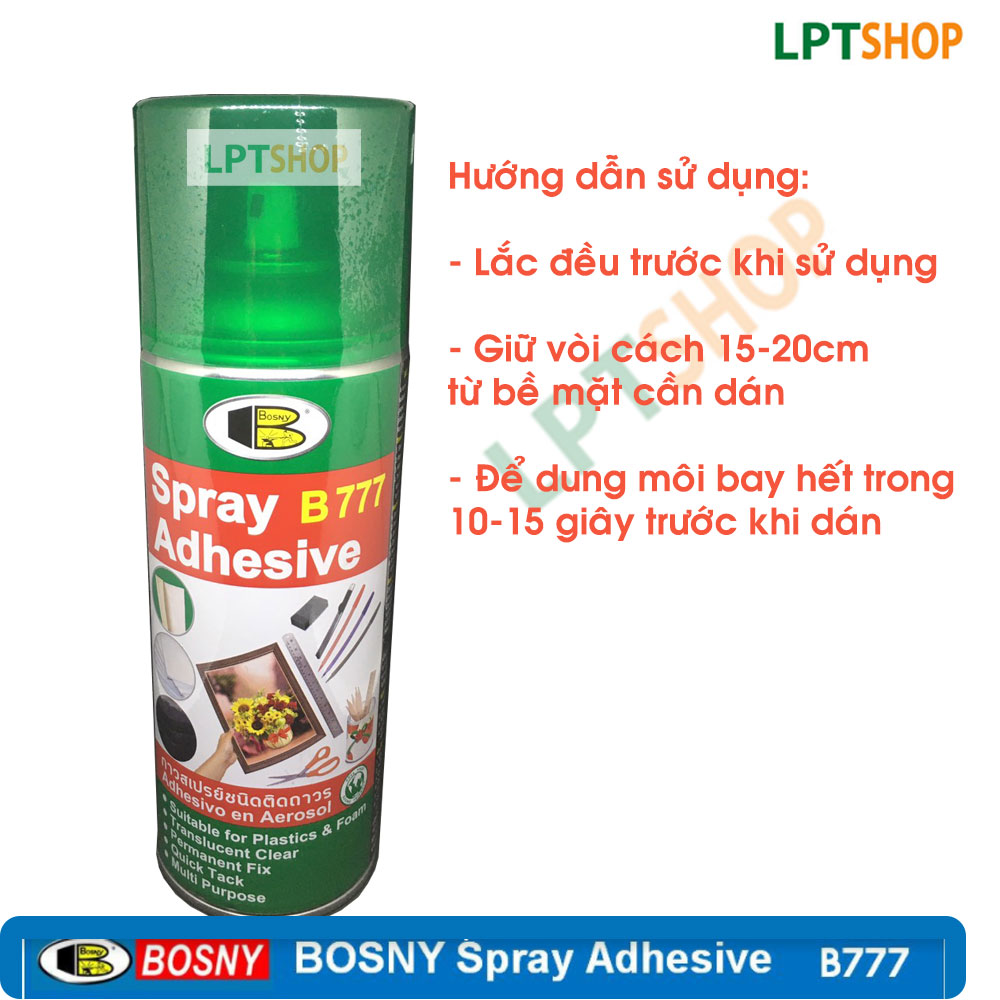 Keo xịt - Spray Adhensive- Bosny B777- 400cc