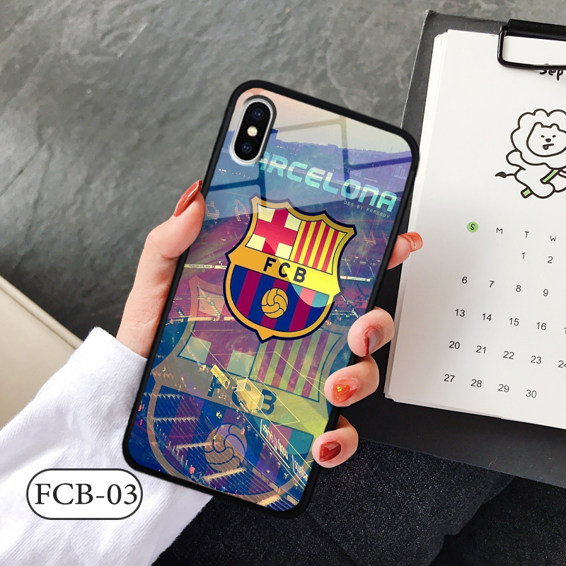 Ốp kính 3D IPHONE XS MAX - in biểu tượng đội bóng