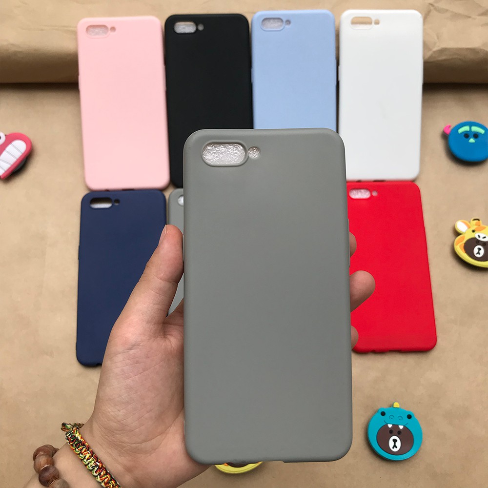 Ốp lưng oppo a3s, oppo a5 ốp oppo a3s/oppo a5 ốp hoạ tiết trơn bắt mắttặng popsocket