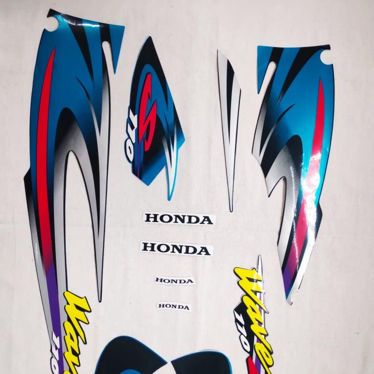 [QUÁ KHỨ] BỘ TEM XE WAVE S110  MẪU NHỎ 3 LỚP TRANG TRÍ XE CỰC CHẤT (MÀU XANH DƯƠNG)