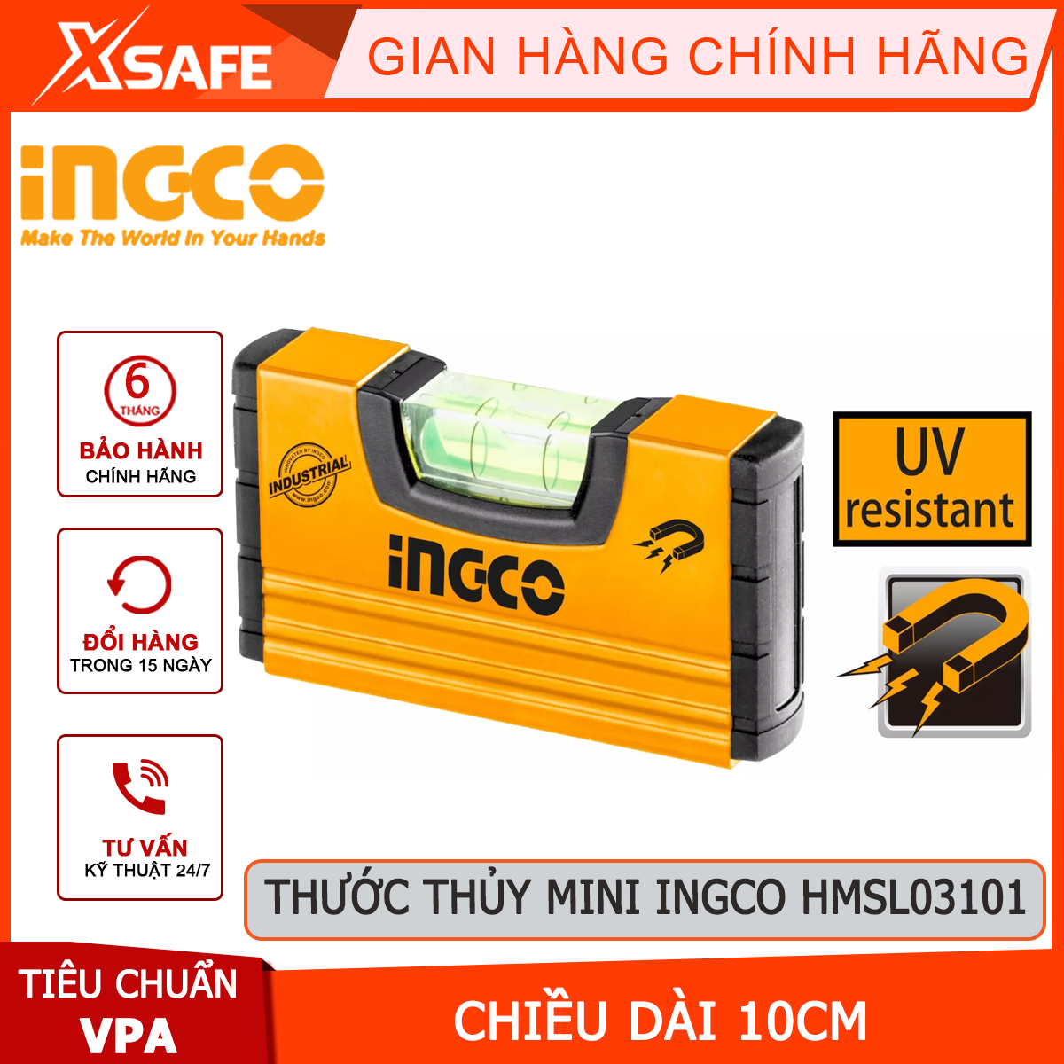 Size glass Mini have from ingco HMSL03101 | size Aqua 10cm standard VPA is product ably for the repairmen electromagnetic