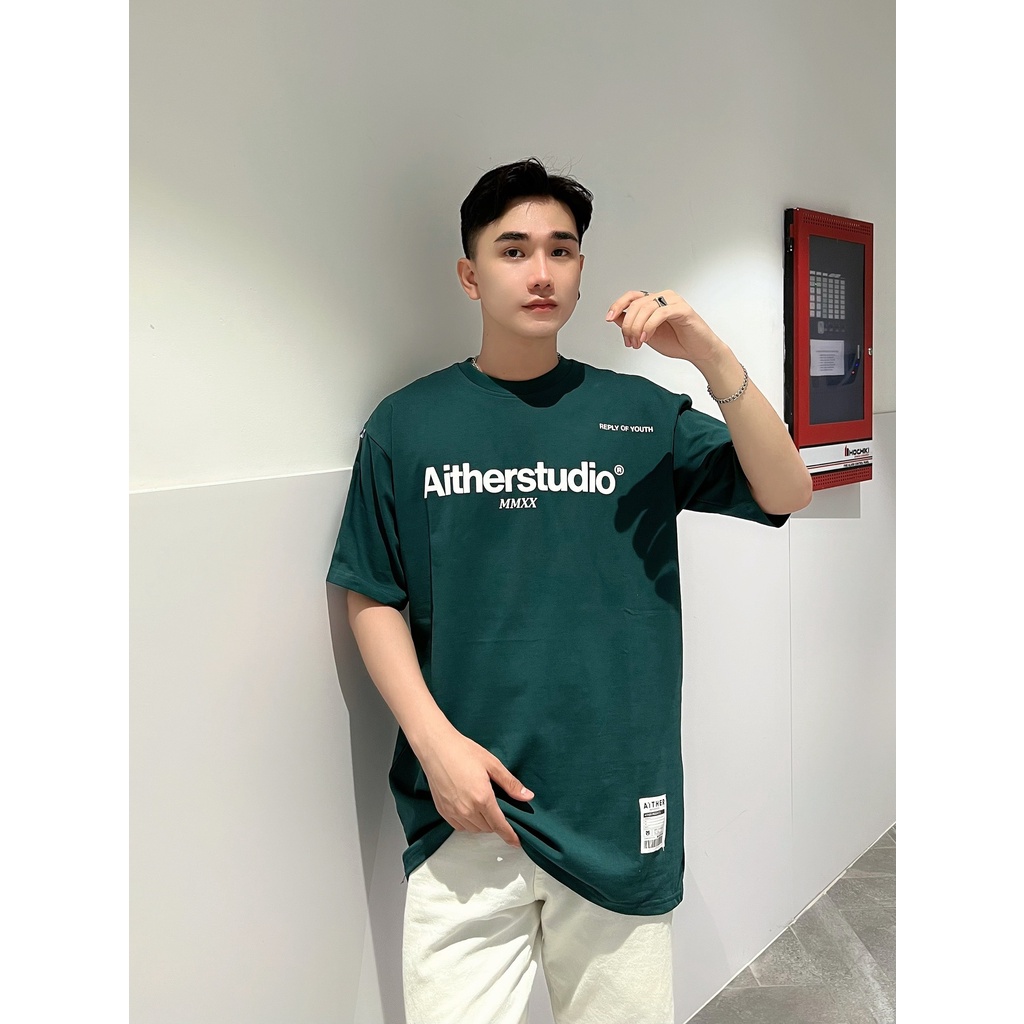 AITHER STUDIO Áo thun Basic Tee cao cấp Unisex form rộng