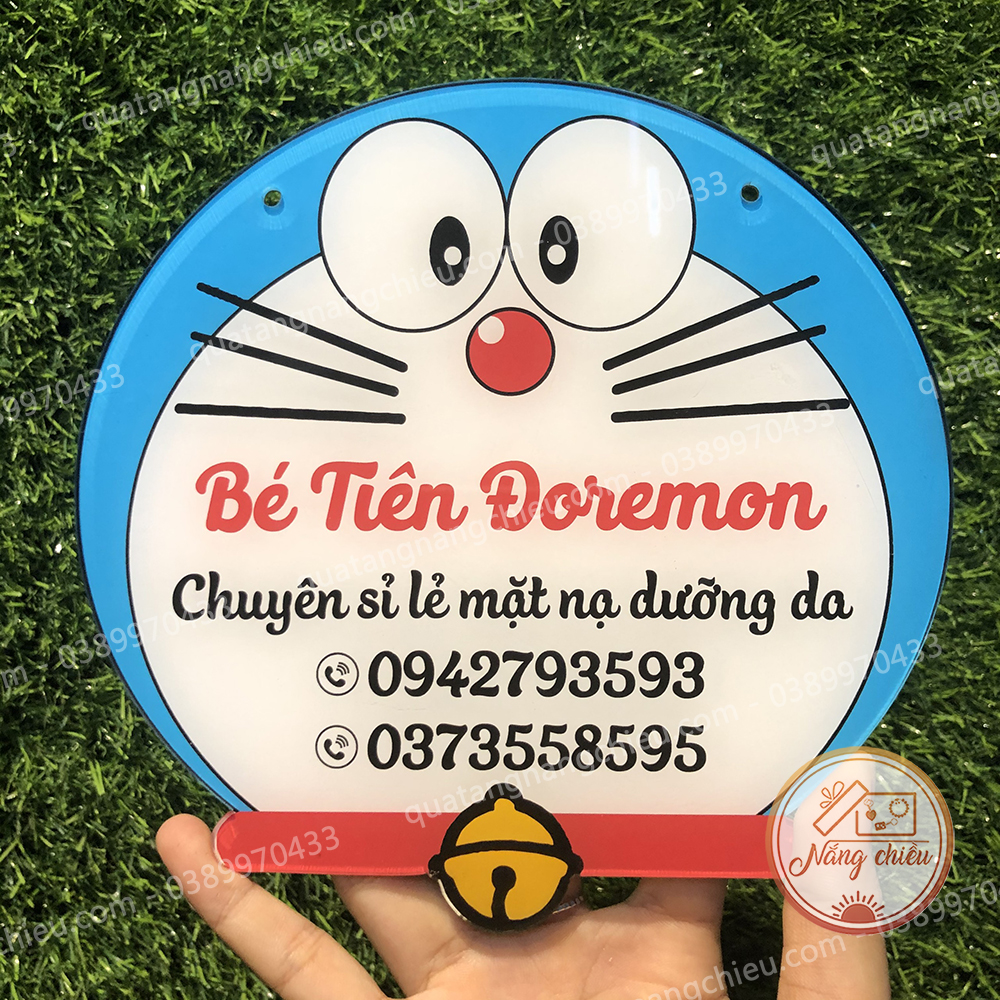 Bảng hiệu hình đoreamon_ bảng treo cửa shop, cửa phòng, cửa nhà_ bảng hiệu shop in theo yêu cầu chất liệu mica