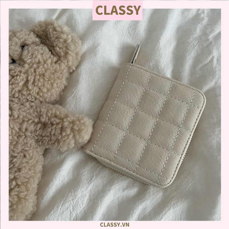 Classy Ví nữ ngắn mini cầm tay da PU cao cấp T1165