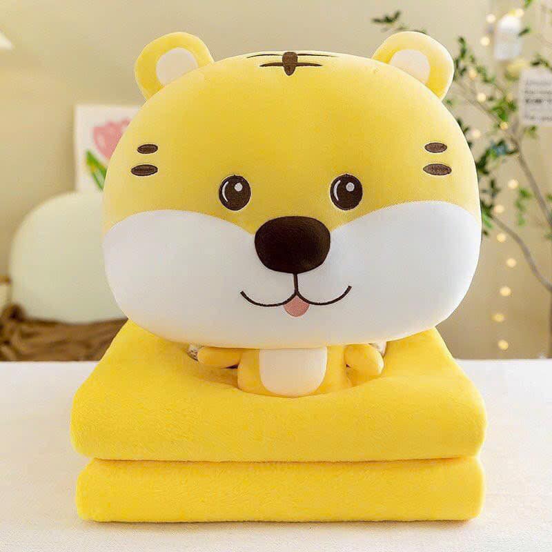 Set gối chăn hình thú siêu kute 2 in 1,Chăn gối hình thú,Chăn gối,gối hình thú,chăn gối văn phòng,chăn gối